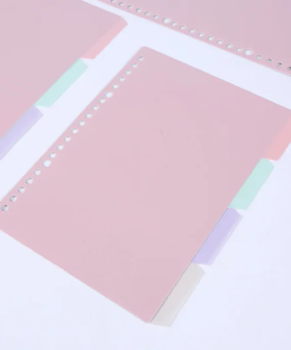 4Pcs/set B5 A5 A6 Binder Index Dividers Index Page for Loose-leaf Notebook Scrapbook Stationery Bookmark School Office Supplies