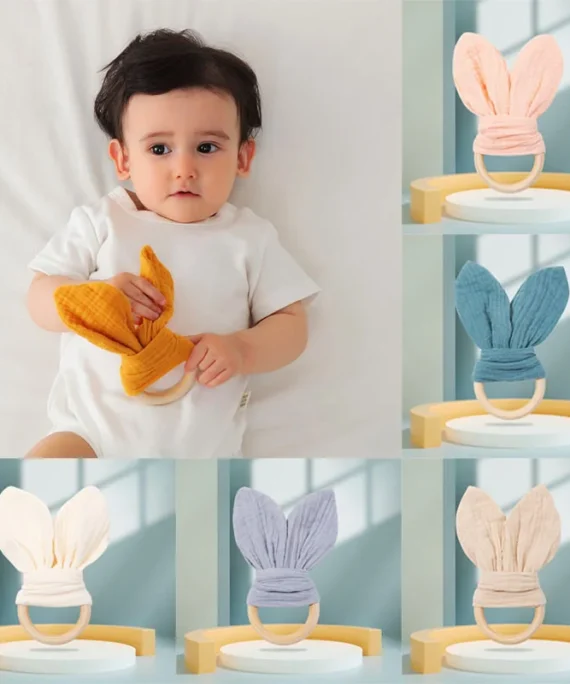 Organic Cotton Baby Nursing Bib Toddlers Burp Cloth For Boys Girls Rabbit Sleeping Dolls Blanket Newborn Soothe Appease Towel