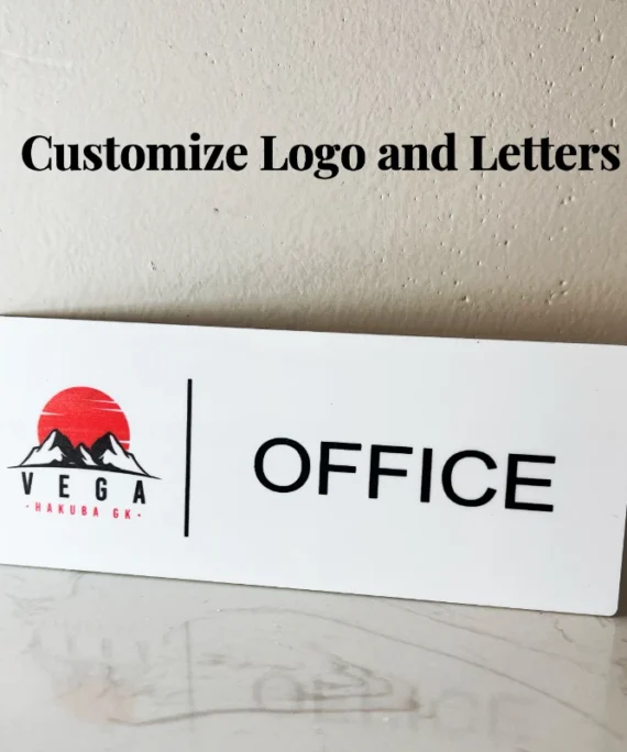 Modern Acrylic Door Plate Customize Company Logo Vivid UV Printing Office Name House Number Address Letter for Mail Box Hotel