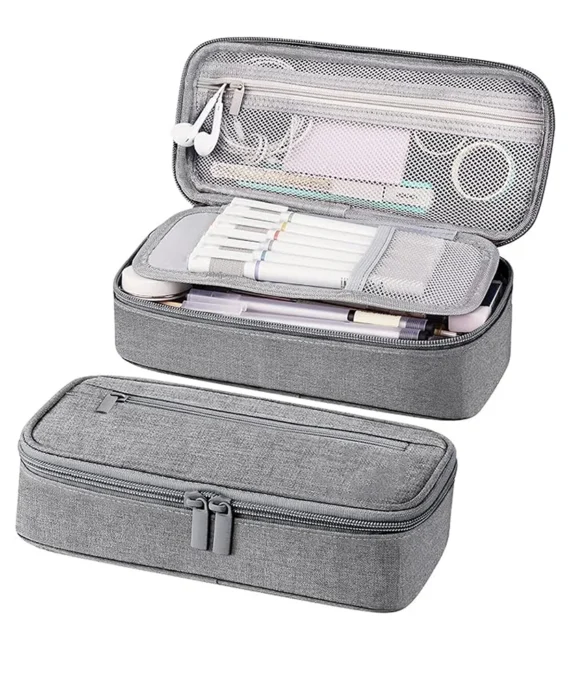 Portable pencil case, large capacity pencil case stationery pencil case, large capacity storage bag pouch holder box organiser