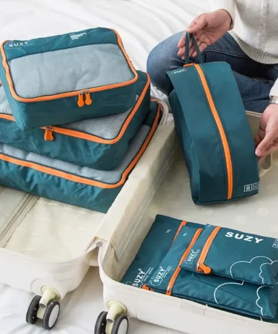 7/6 Pieces Set Travel Organizer Storage Bags Suitcase Portable Luggage Organizer Clothes Shoe Tidy Pouch Packing Storage Cases