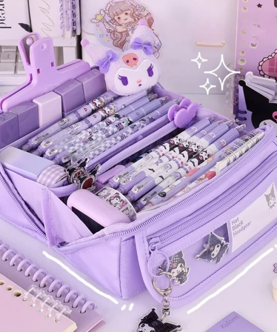 Large Capacity Pencil Case with Zipper - Portable Stationery Bag for Students, School & Office Supplies Storage